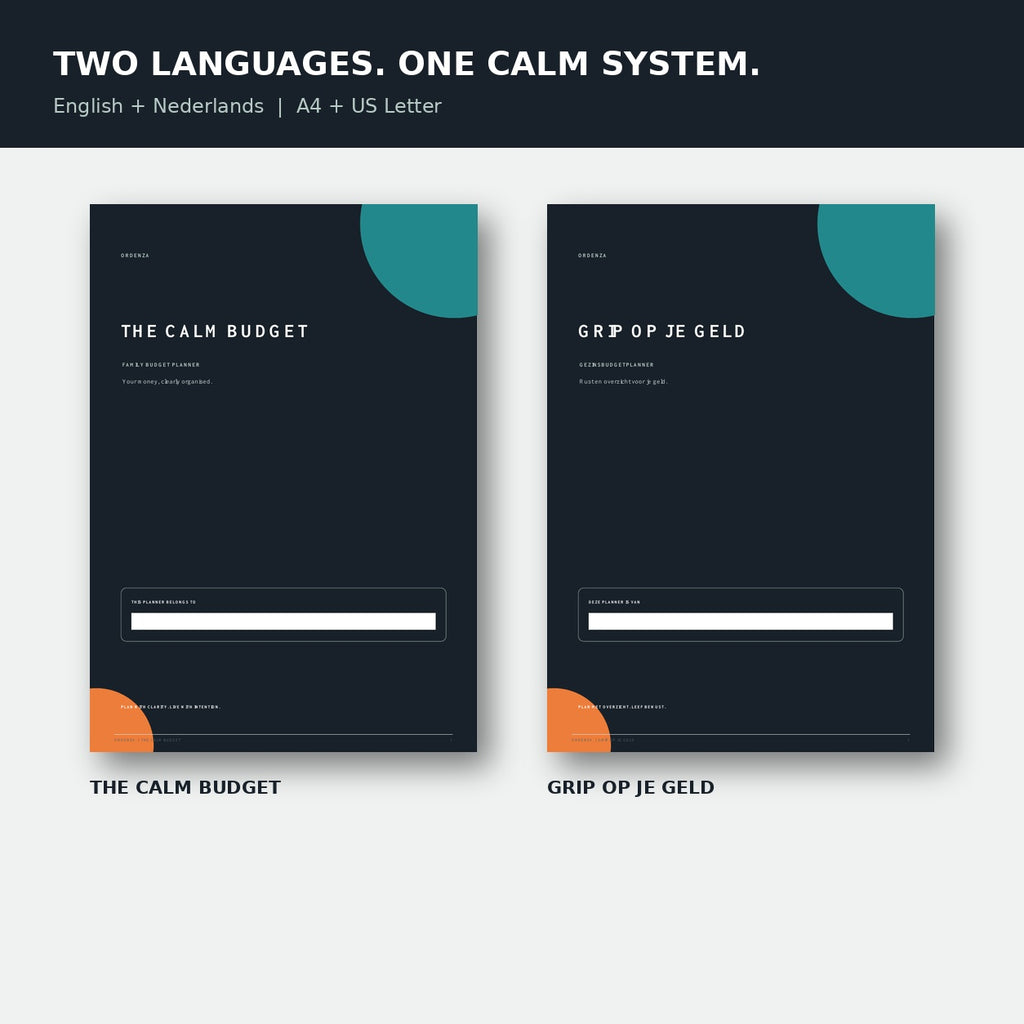 Ordenza The Calm Budget - Family Budget Planner