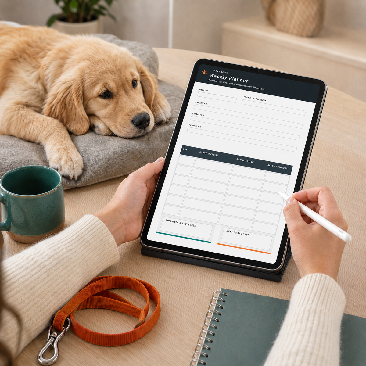 Ordenza My Puppy Planner – Our First Year Together | Digital Fillable PDF